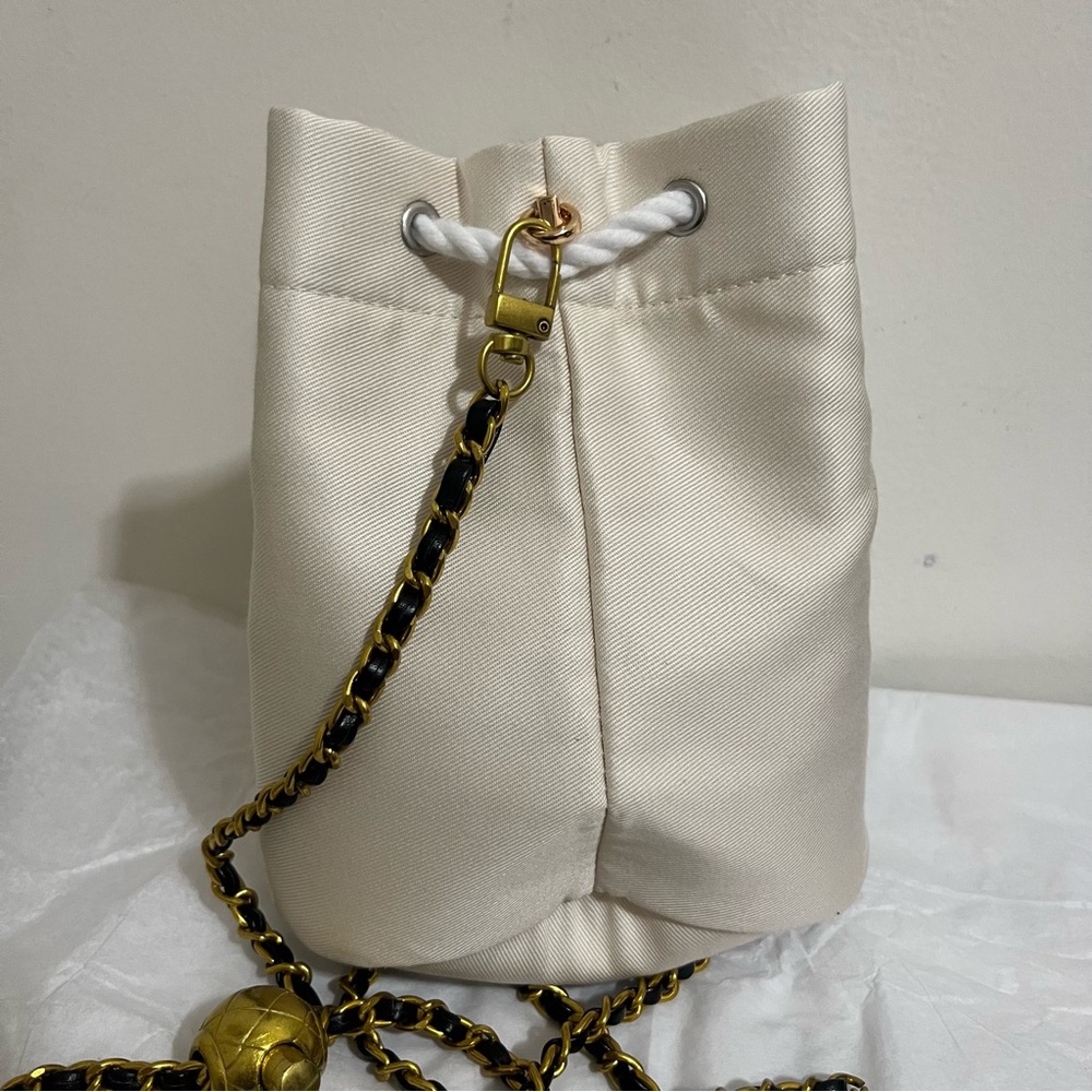 Christian Dior Drawstring Pouch Beaute Bag Crossbody Cosmetic Twill - Picture 9 of 11